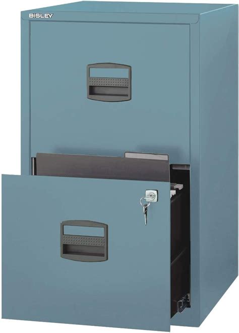 bisley two drawer steel home or office filing cabinet|steel filing cabinets 2 drawer.